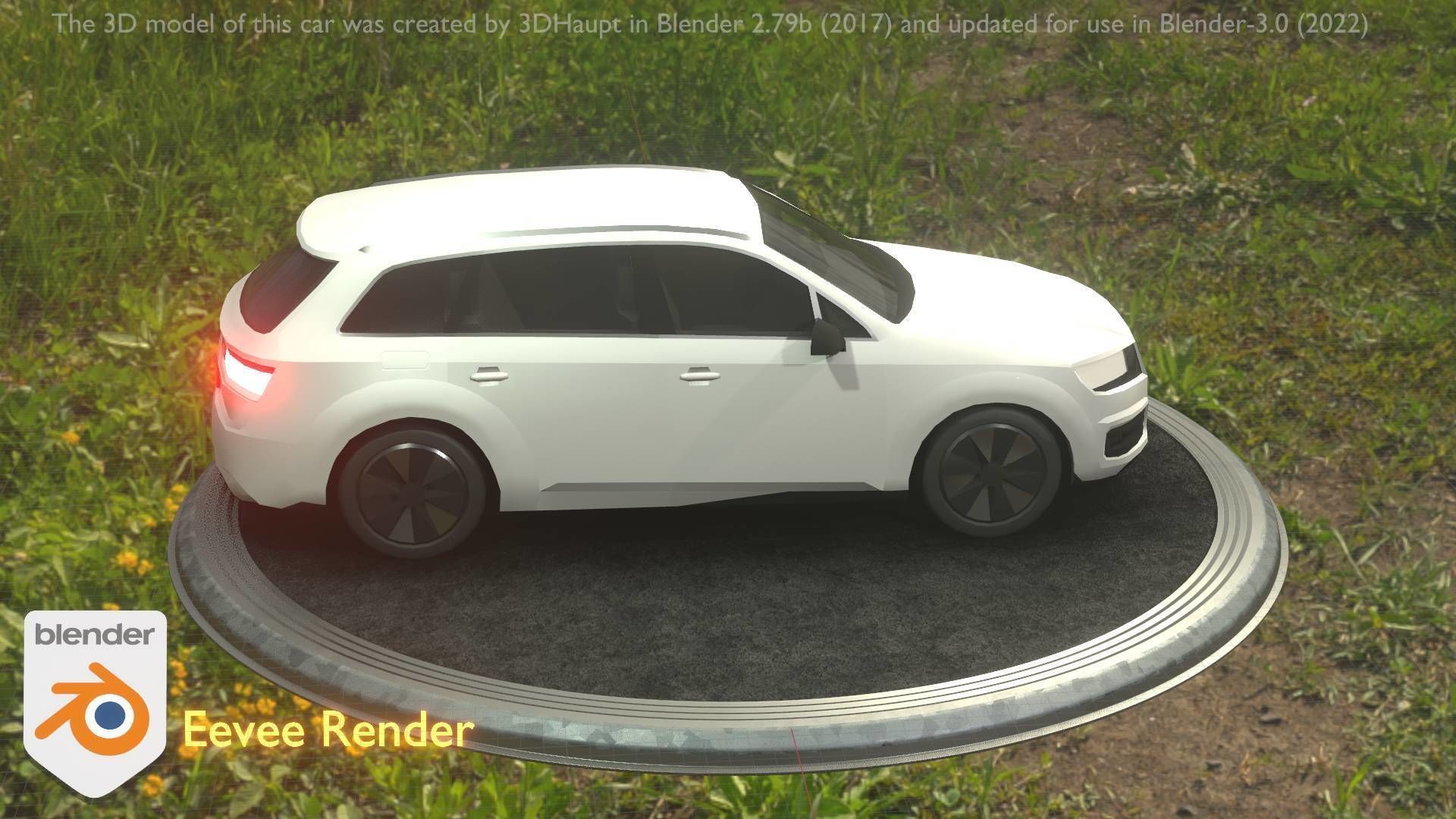 City Car 20 SUV Type-B White Low-poly 3D model_88