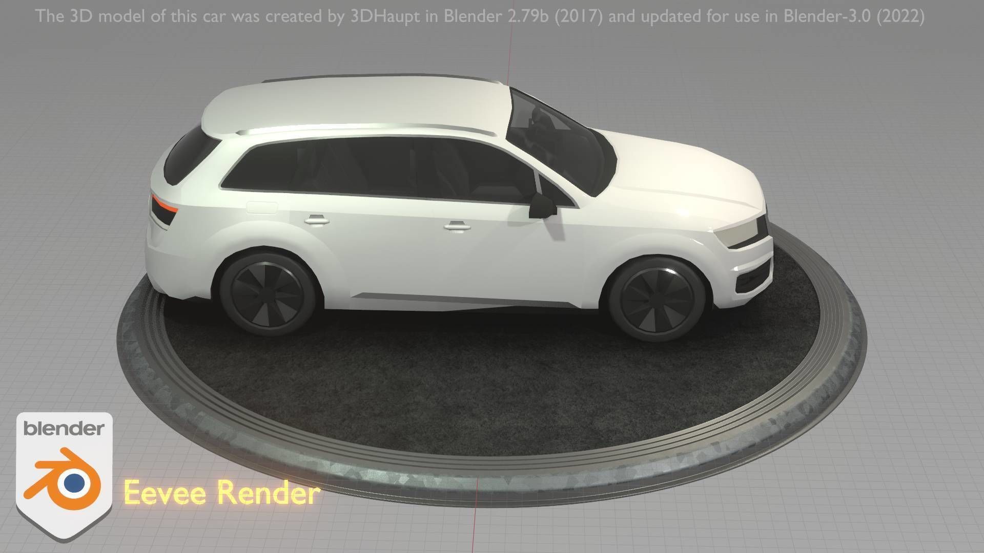 City Car 20 SUV Type-B White Low-poly 3D model_74