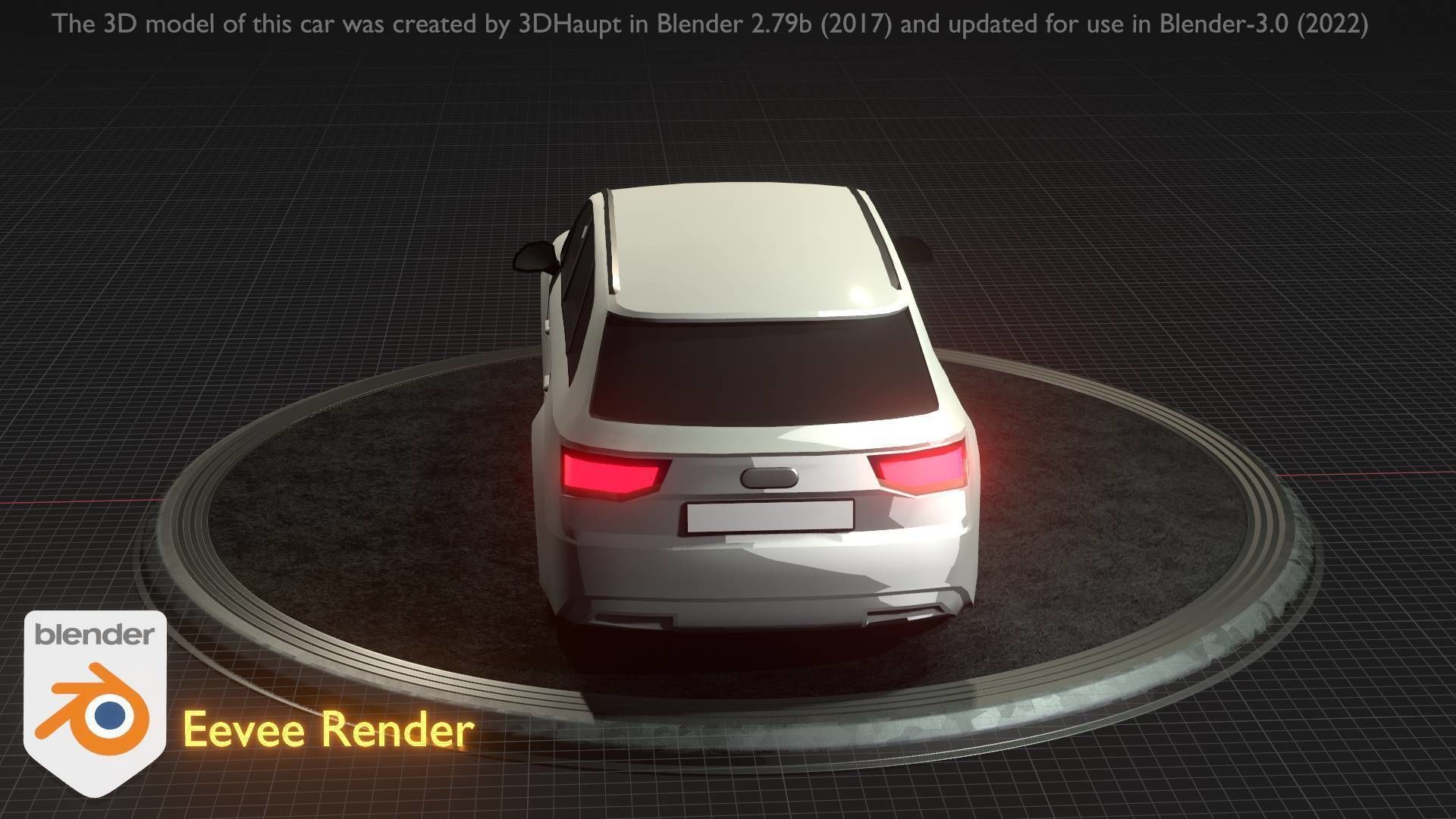 City Car 20 SUV Type-B White Low-poly 3D model_87