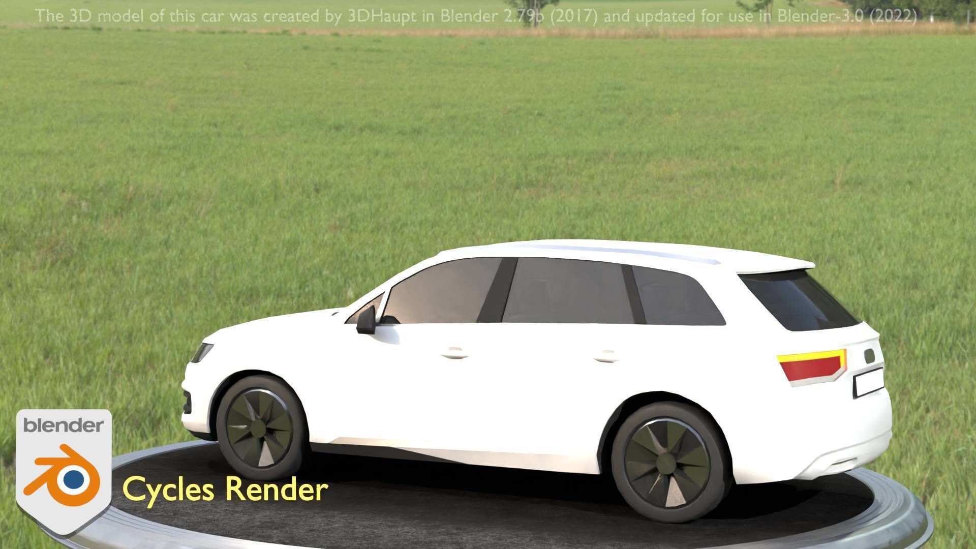 City Car 20 SUV Type-B White Low-poly 3D model_64