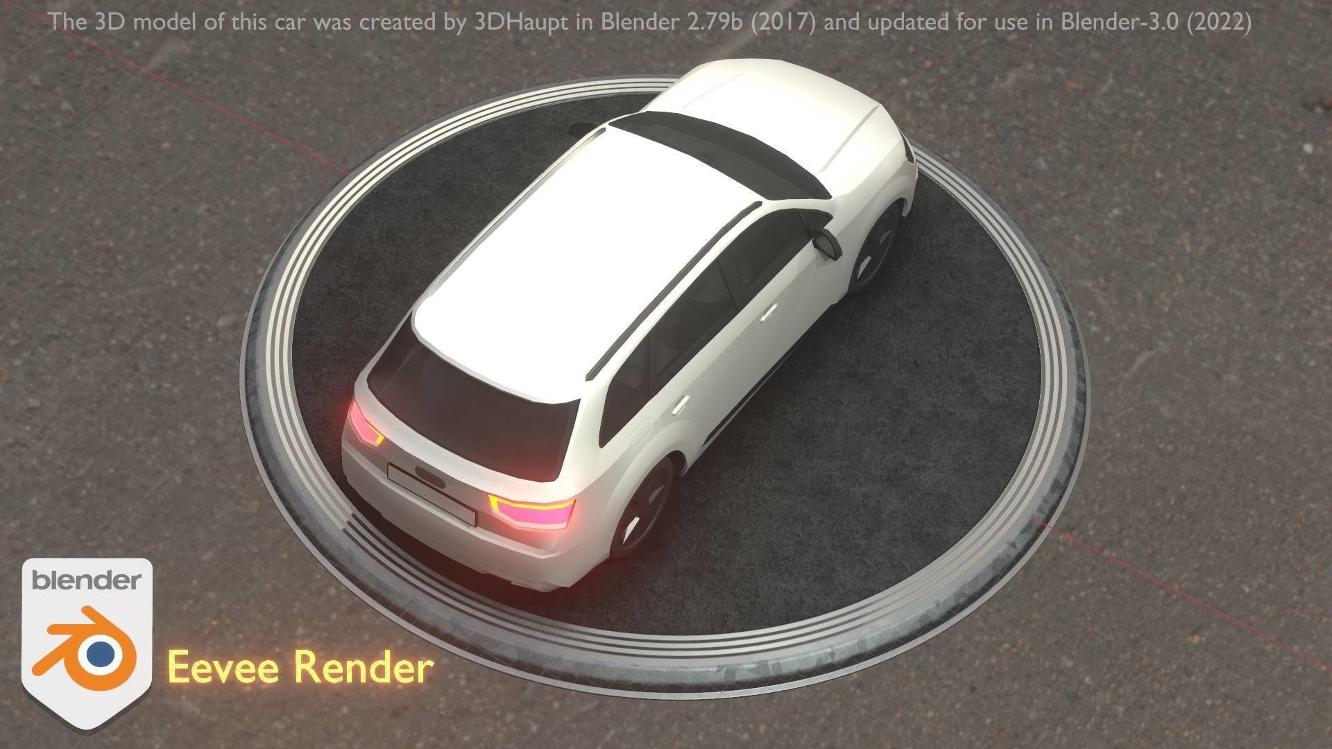 City Car 20 SUV Type-B White Low-poly 3D model_100