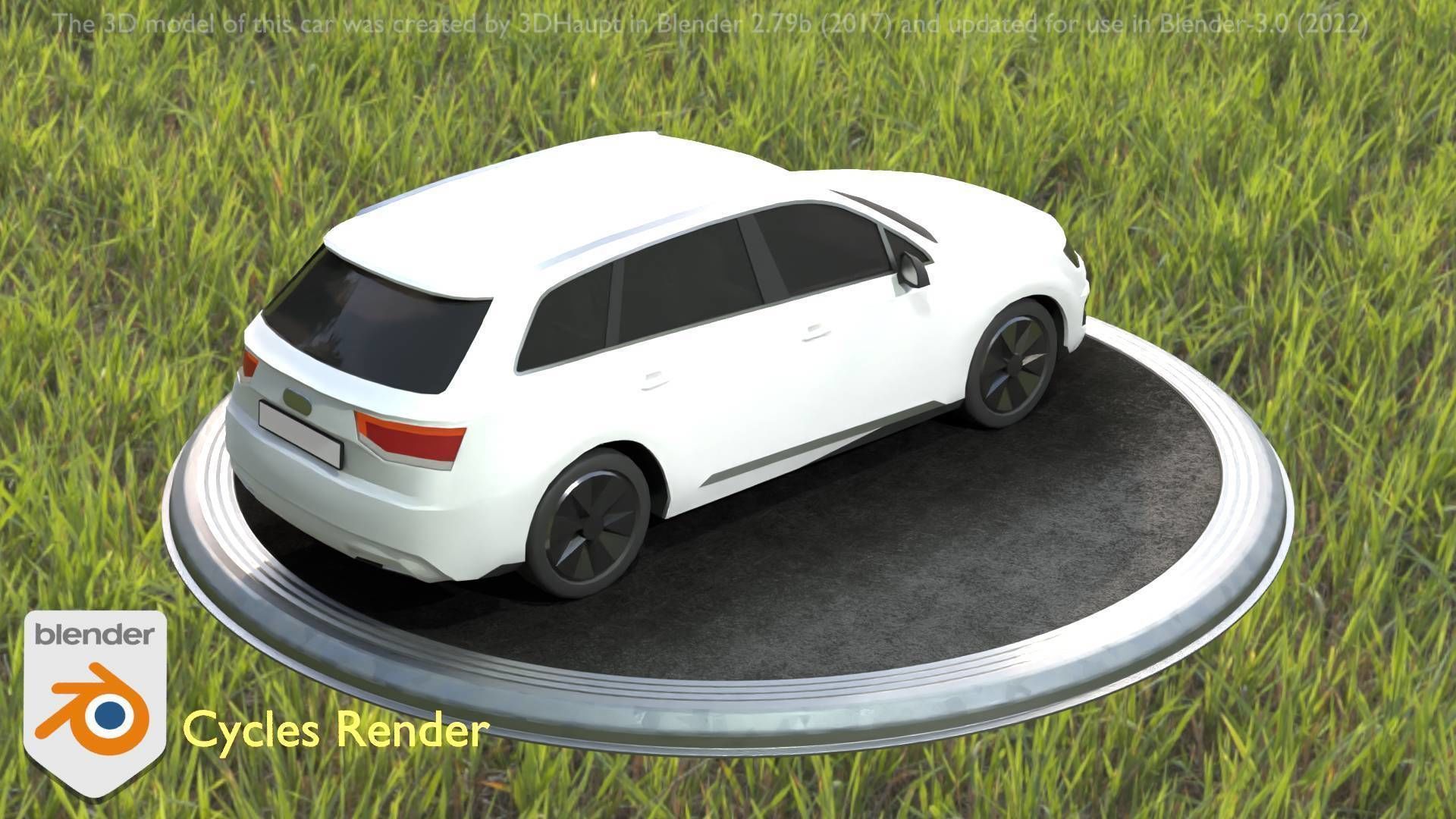 City Car 20 SUV Type-B White Low-poly 3D model_34