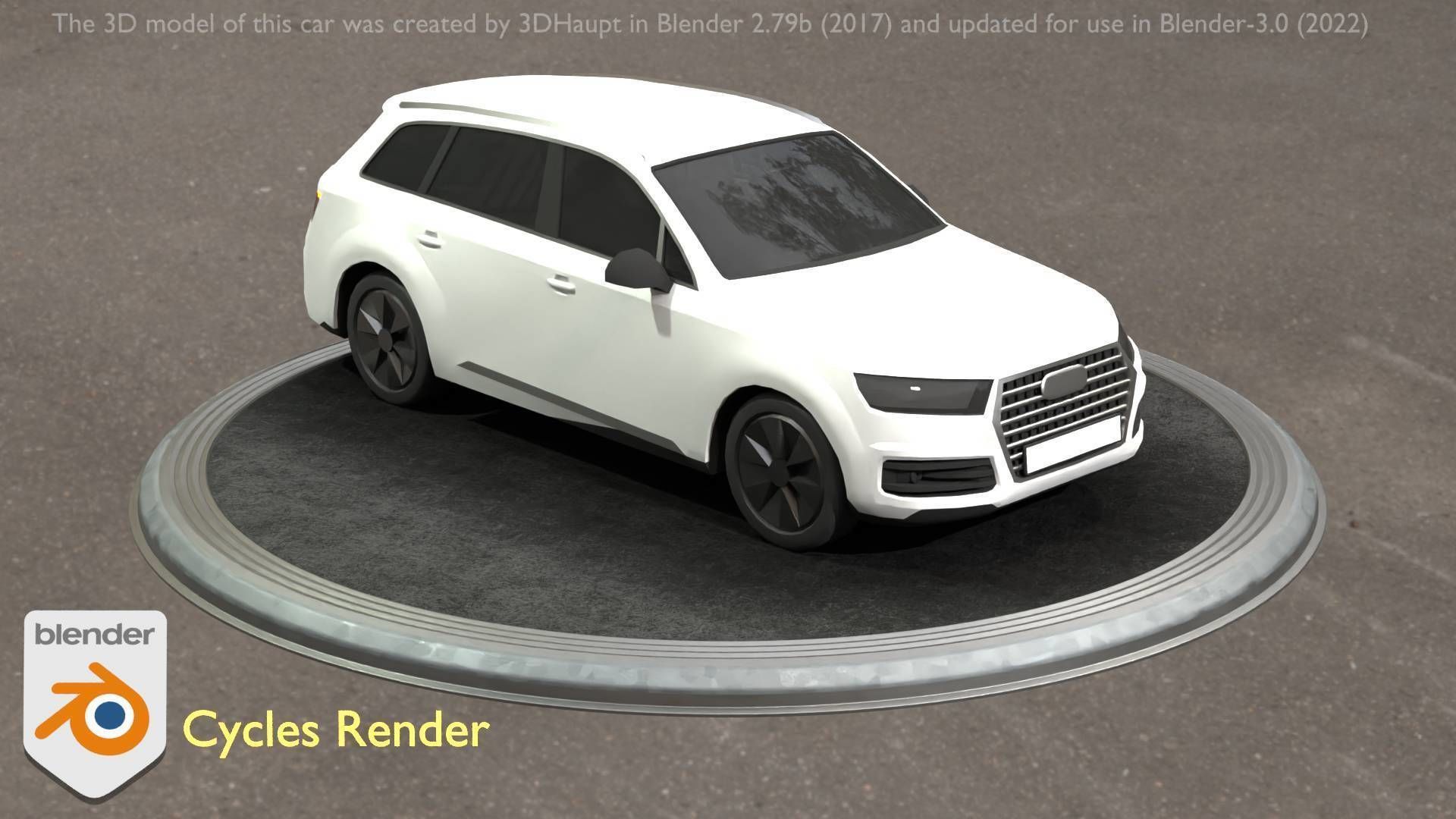 City Car 20 SUV Type-B White Low-poly 3D model_30