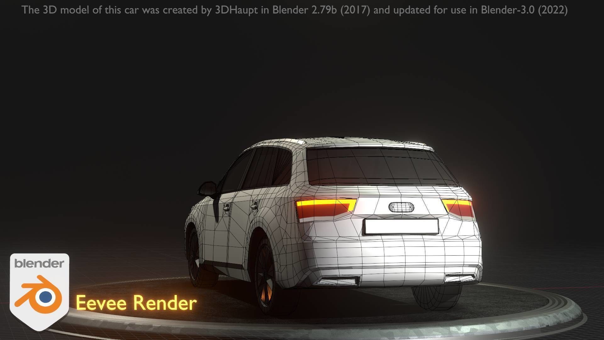 City Car 20 SUV Type-B White Low-poly 3D model_26
