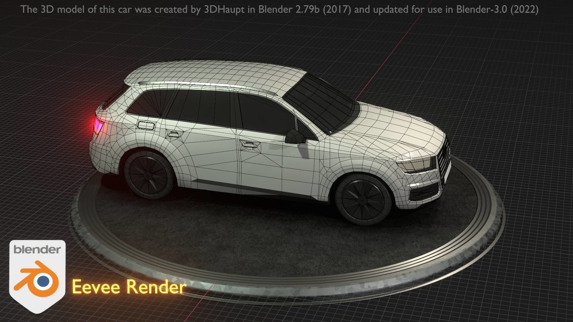 City Car 20 SUV Type-B White Low-poly 3D model_38