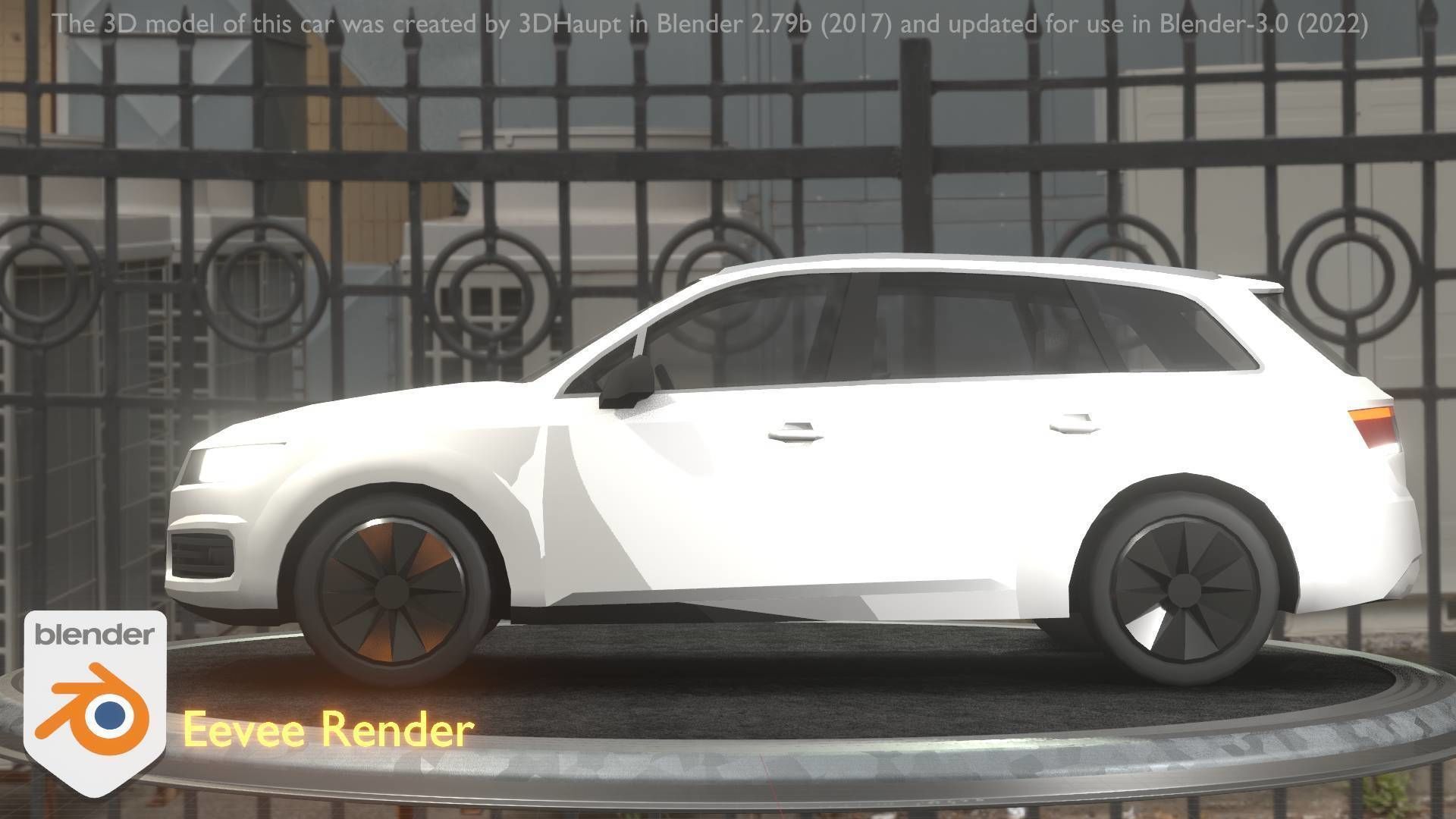 City Car 20 SUV Type-B White Low-poly 3D model_81