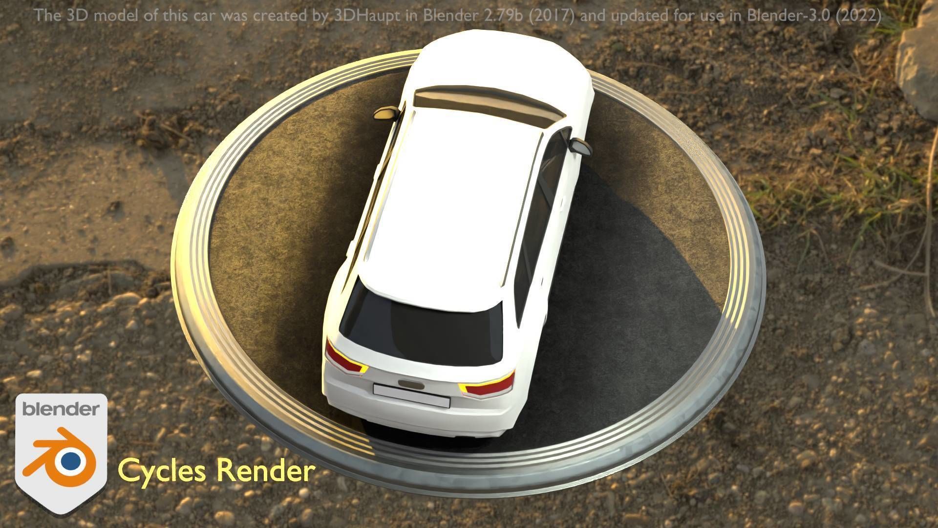 City Car 20 SUV Type-B White Low-poly 3D model_96