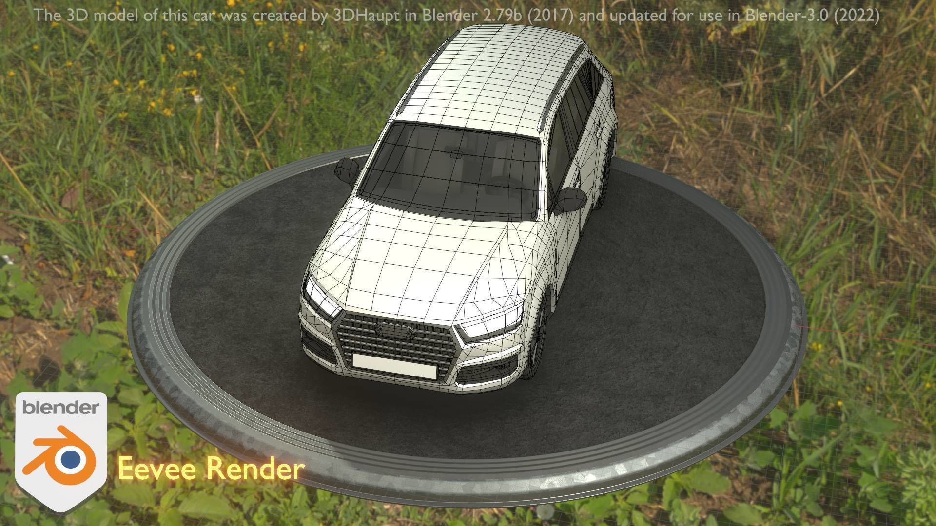 City Car 20 SUV Type-B White Low-poly 3D model_45