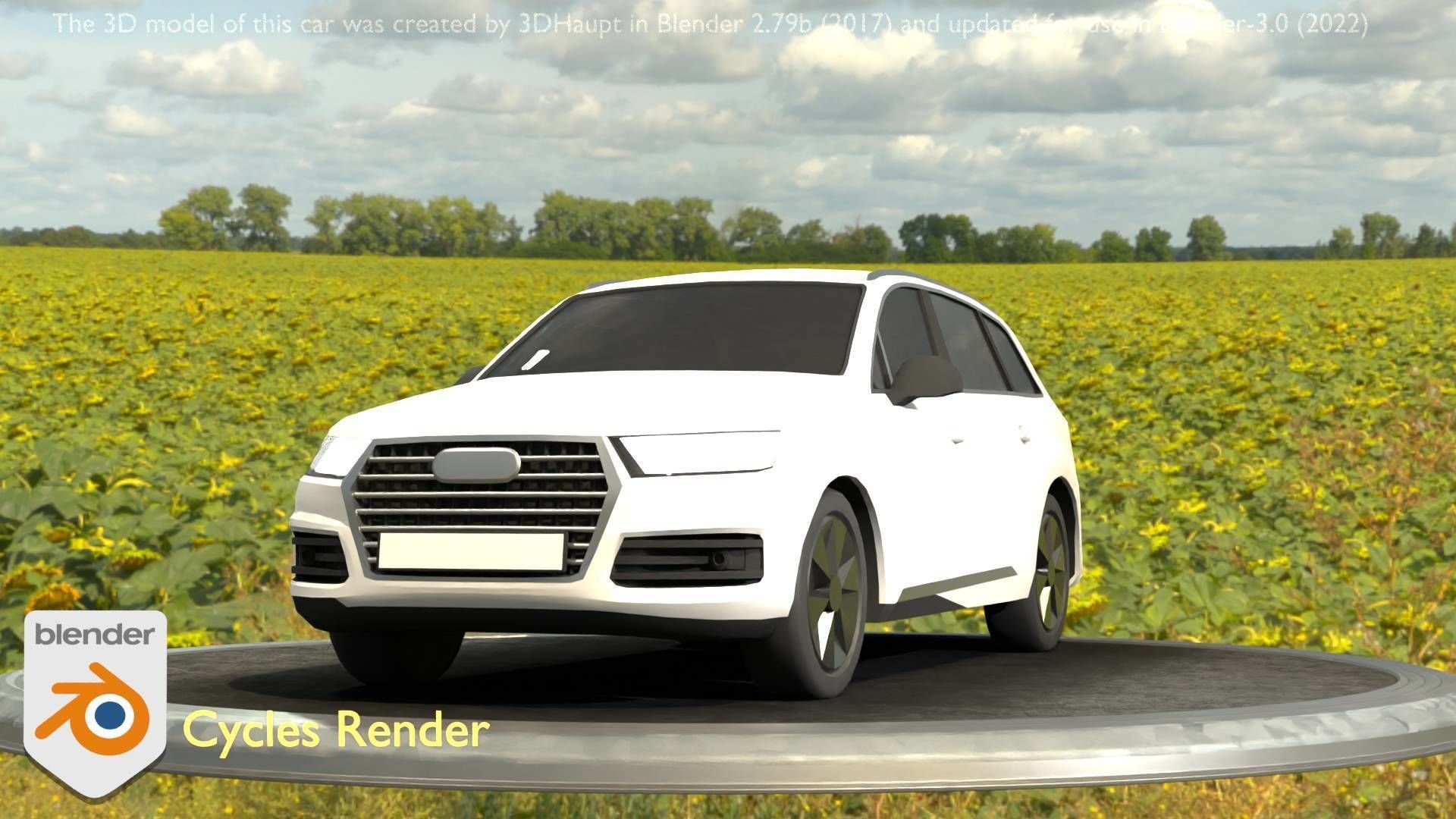 City Car 20 SUV Type-B White Low-poly 3D model_4
