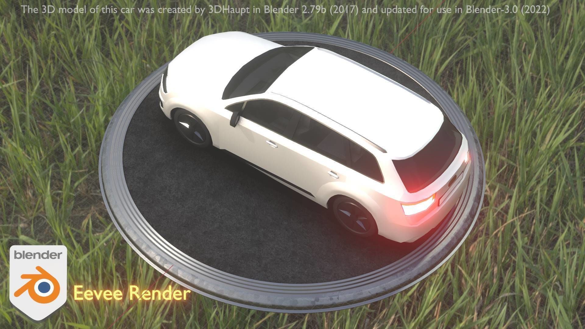 City Car 20 SUV Type-B White Low-poly 3D model_95