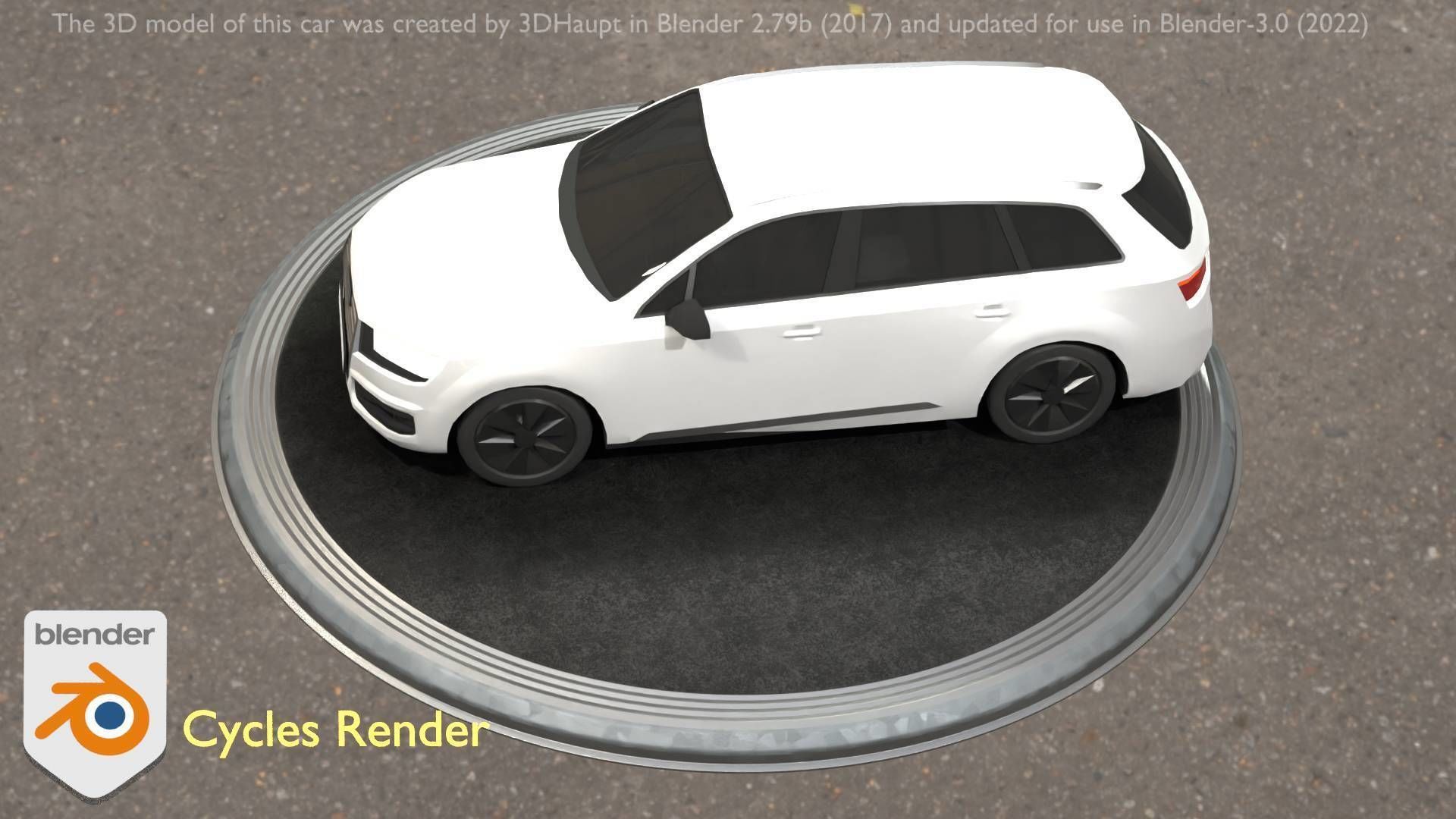 City Car 20 SUV Type-B White Low-poly 3D model_50