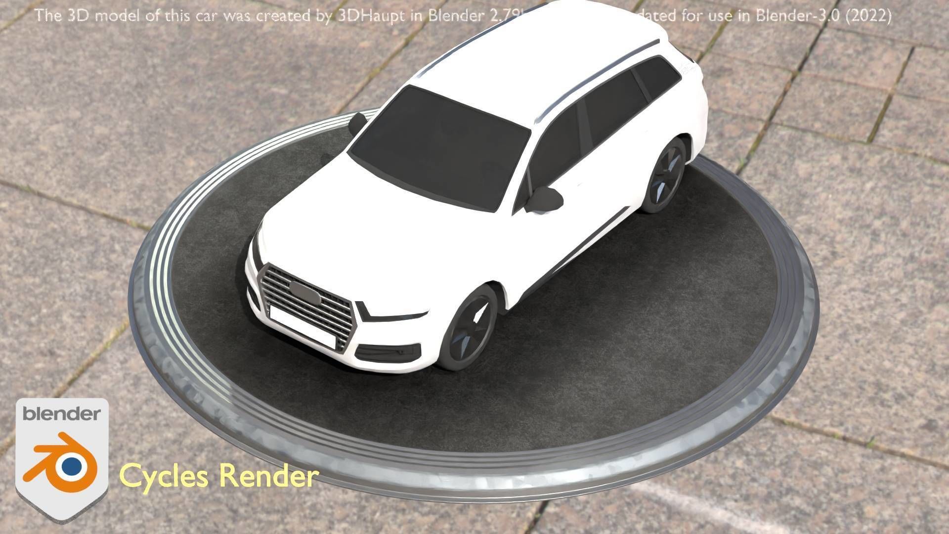 City Car 20 SUV Type-B White Low-poly 3D model_47