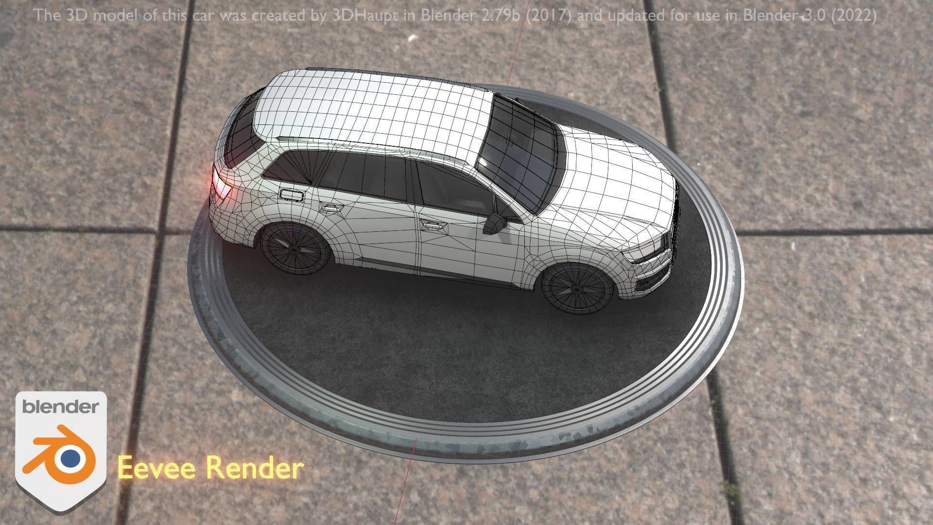 City Car 20 SUV Type-B White Low-poly 3D model_63