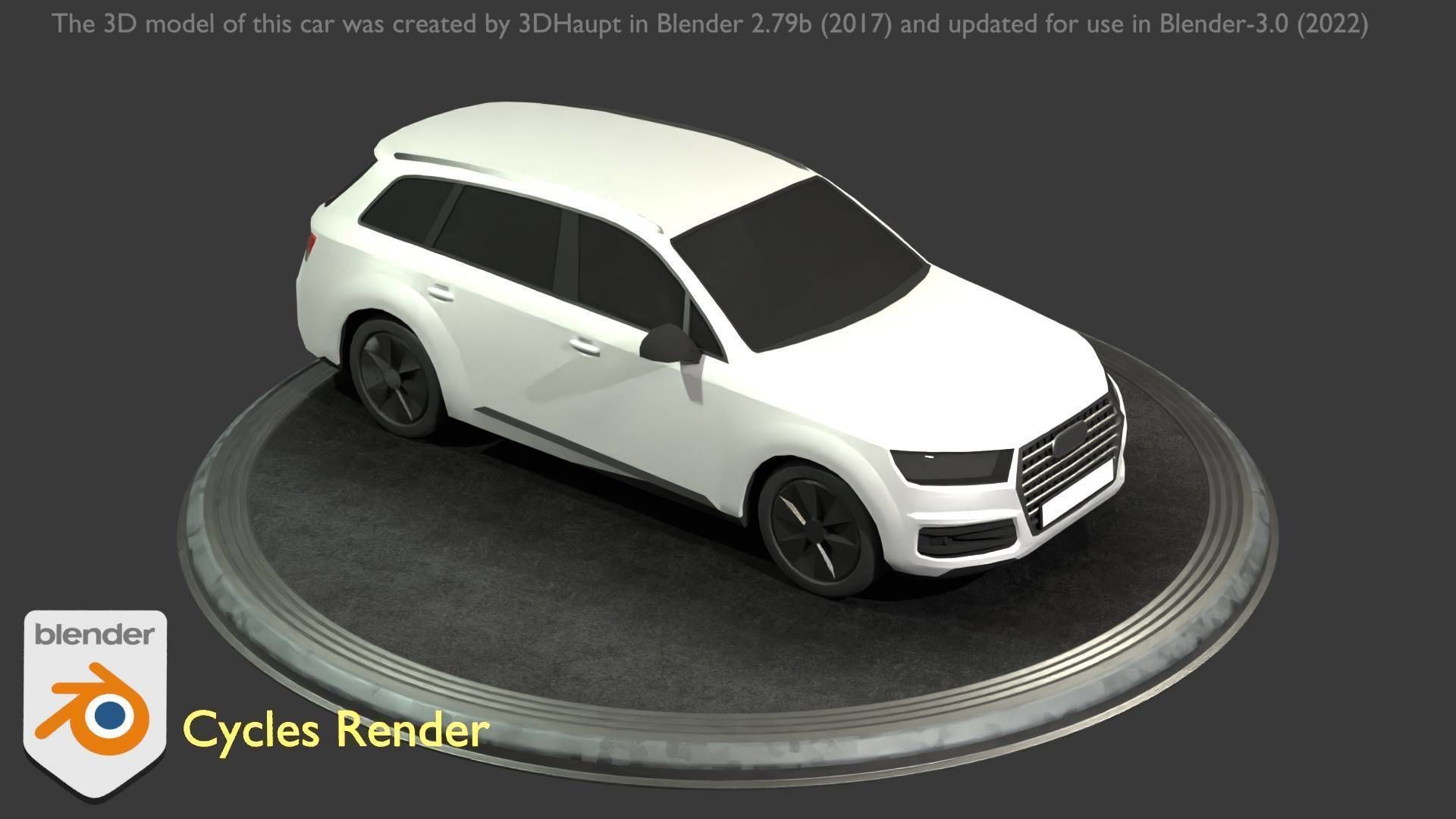 City Car 20 SUV Type-B White Low-poly 3D model_37