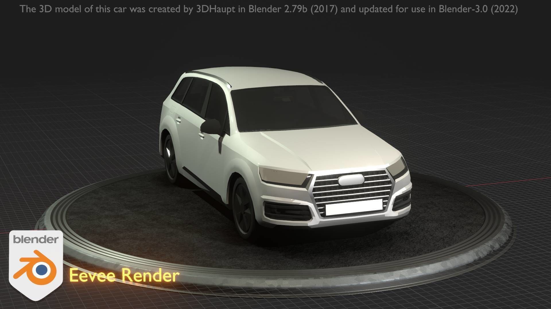City Car 20 SUV Type-B White Low-poly 3D model_6