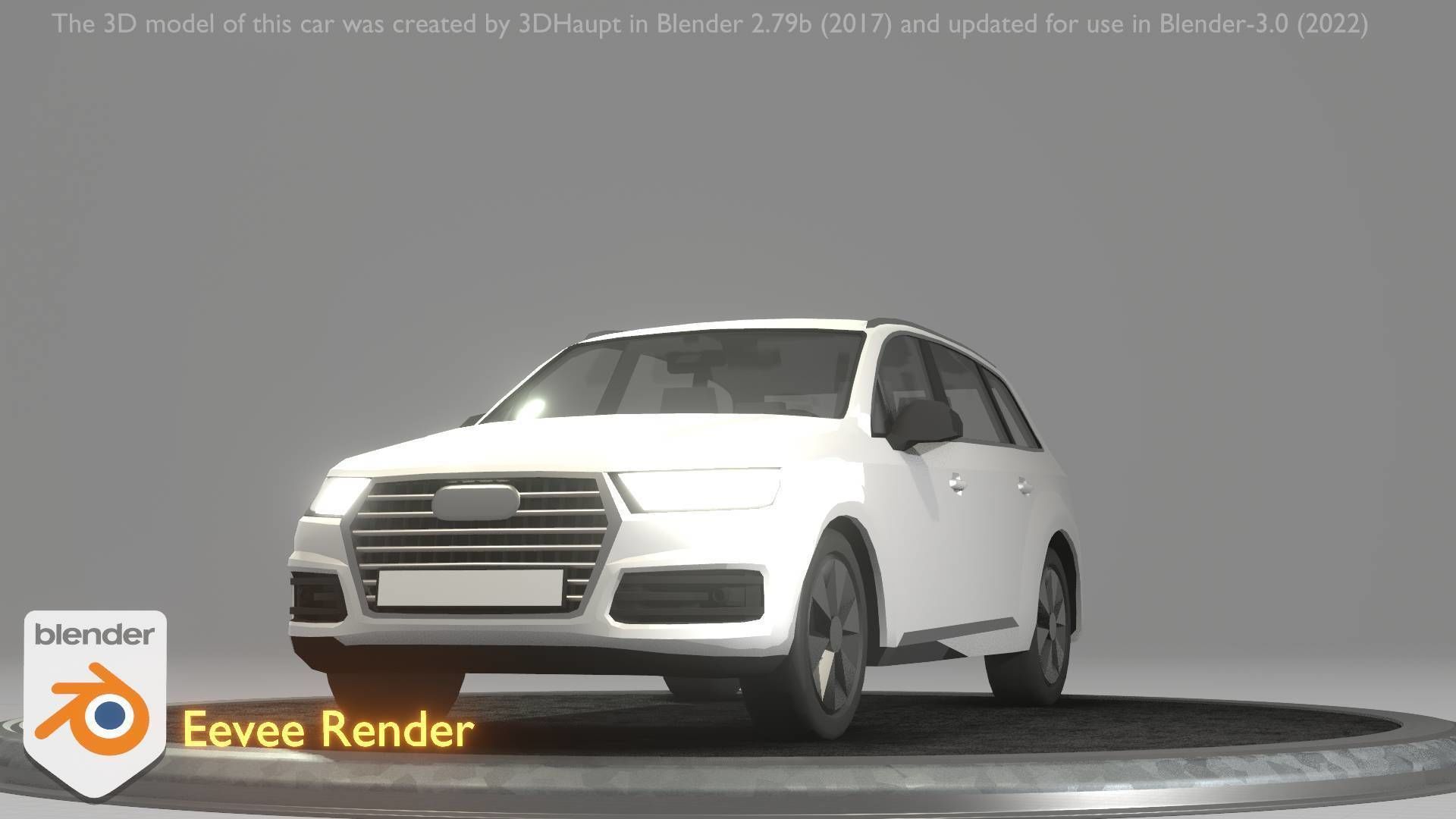 City Car 20 SUV Type-B White Low-poly 3D model_14