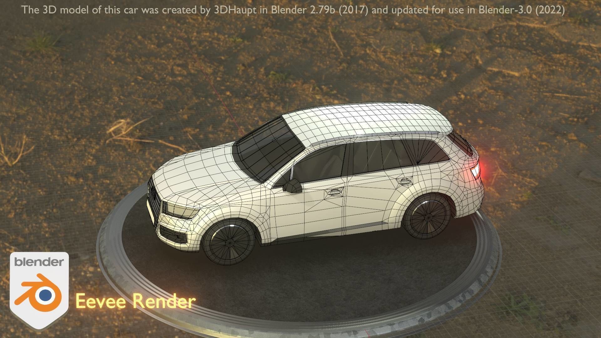 City Car 20 SUV Type-B White Low-poly 3D model_24