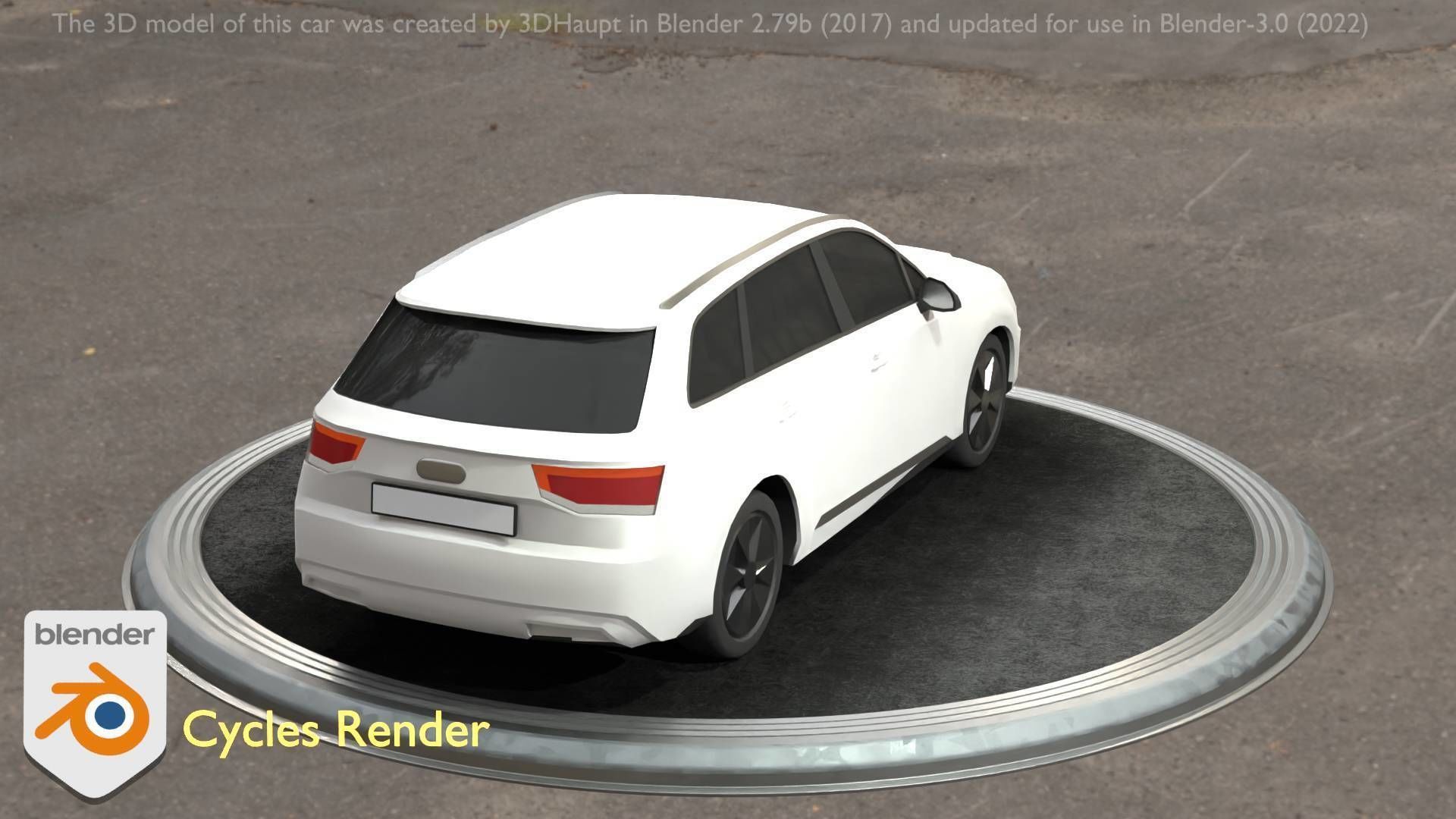 City Car 20 SUV Type-B White Low-poly 3D model_70