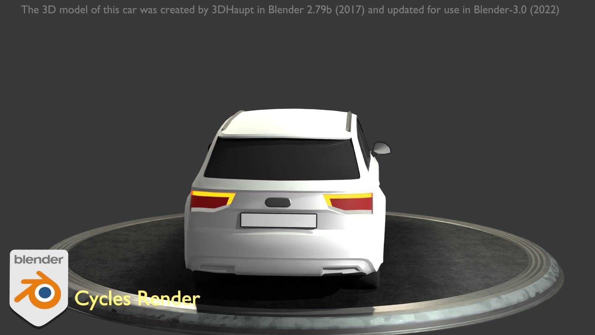City Car 20 SUV Type-B White Low-poly 3D model_27
