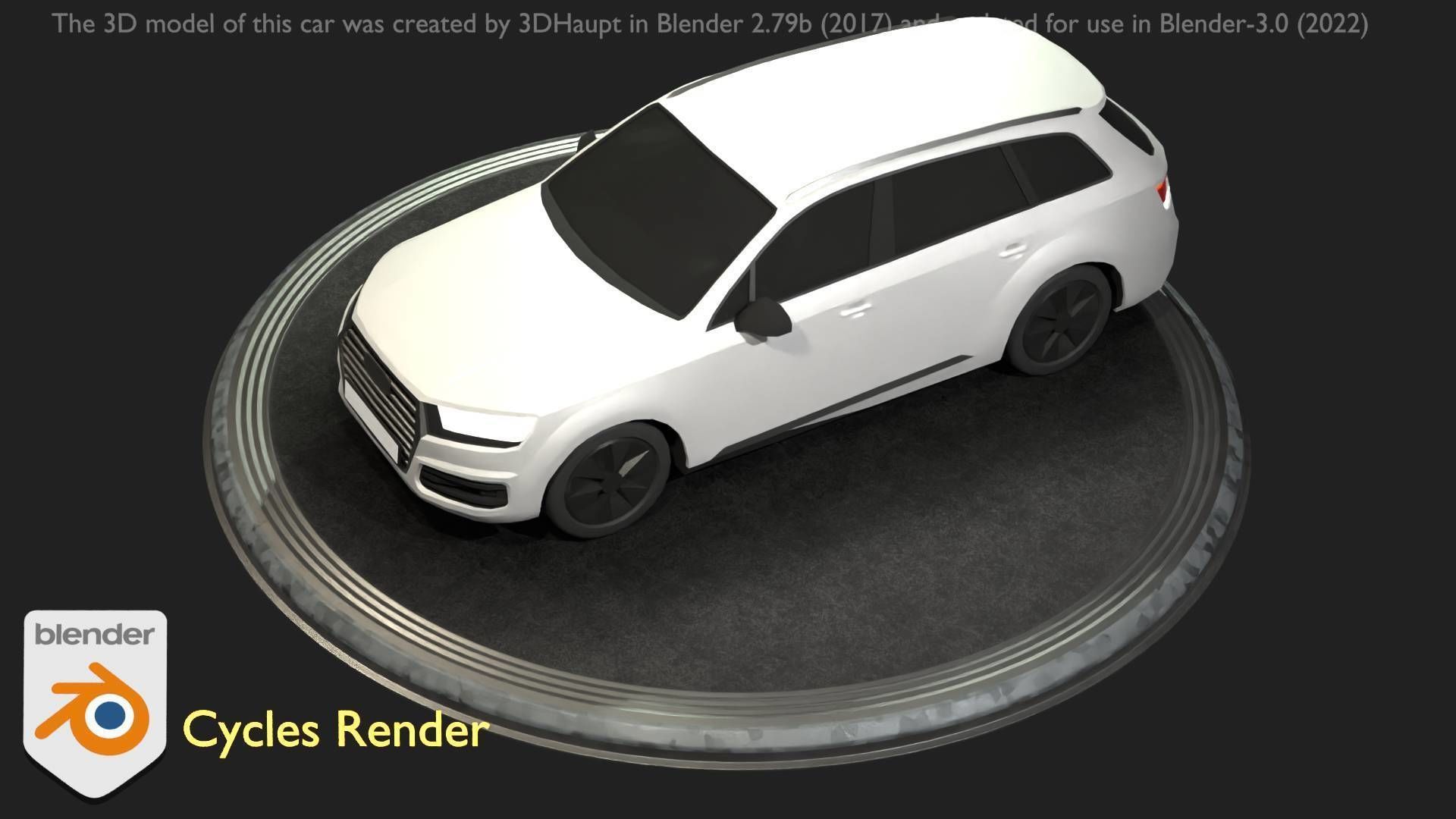 City Car 20 SUV Type-B White Low-poly 3D model_92