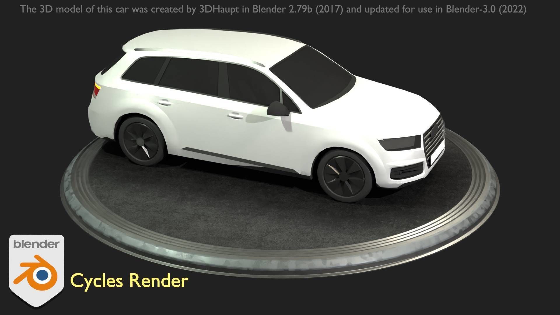 City Car 20 SUV Type-B White Low-poly 3D model_79