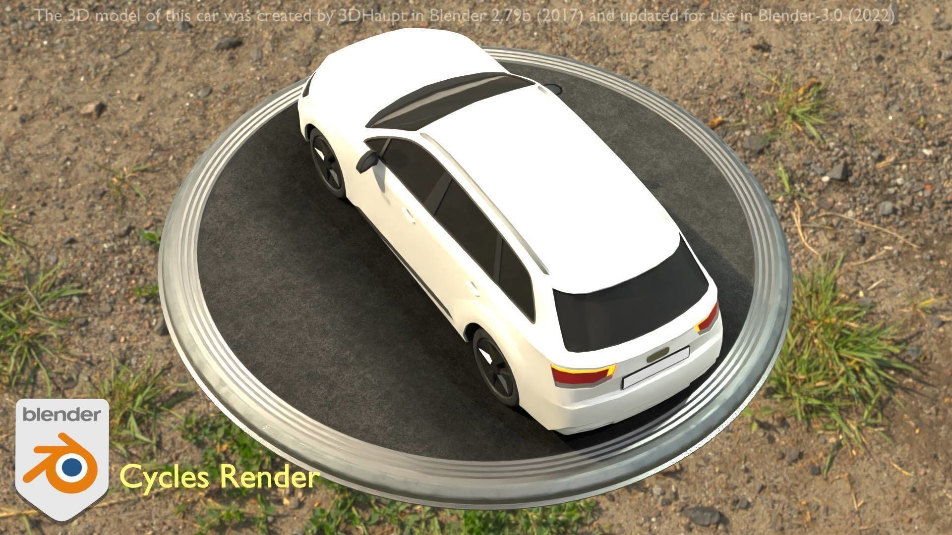 City Car 20 SUV Type-B White Low-poly 3D model_94