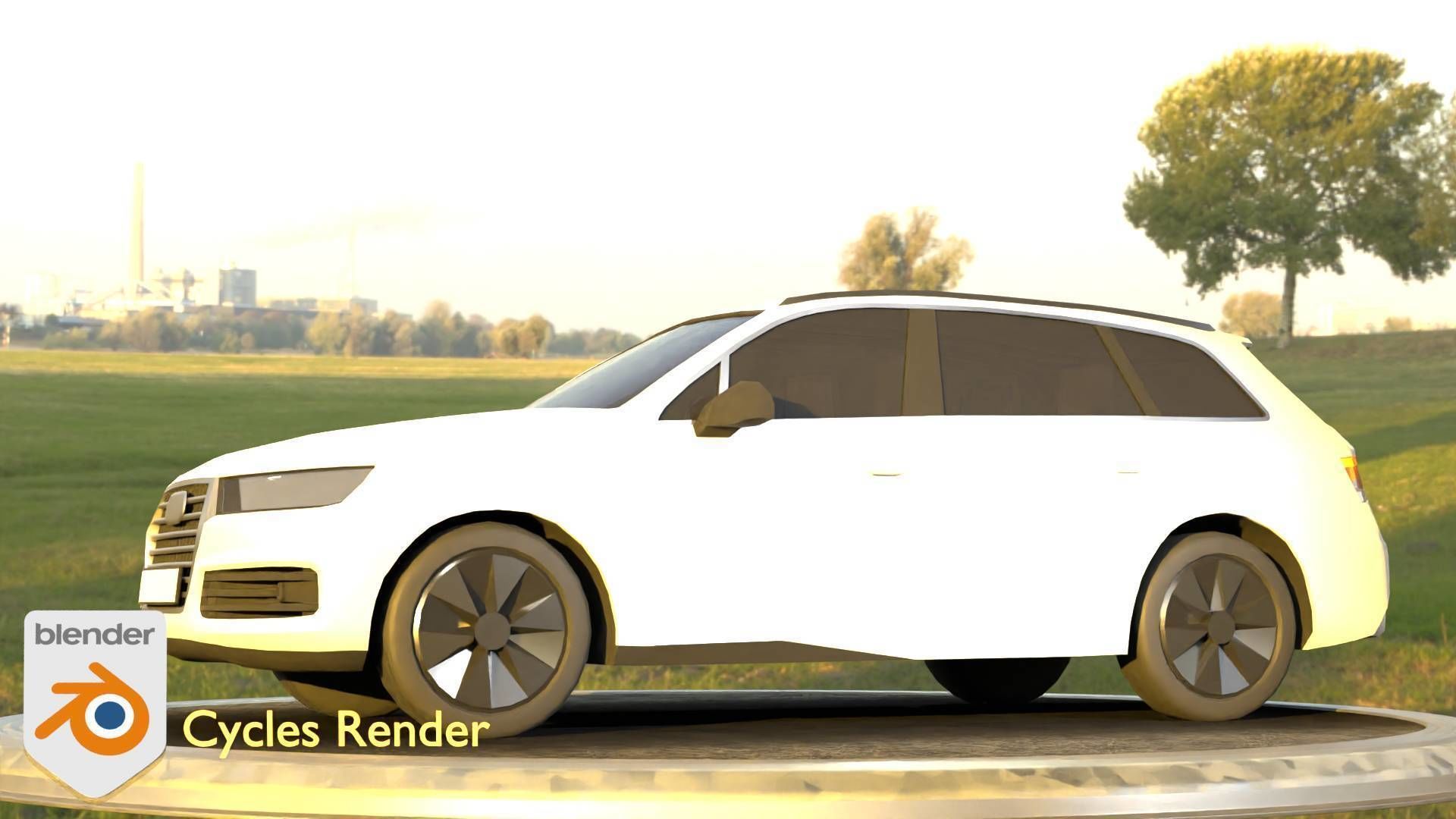 City Car 20 SUV Type-B White Low-poly 3D model_73