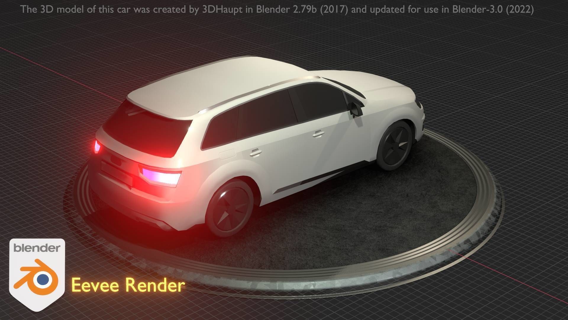 City Car 20 SUV Type-B White Low-poly 3D model_83