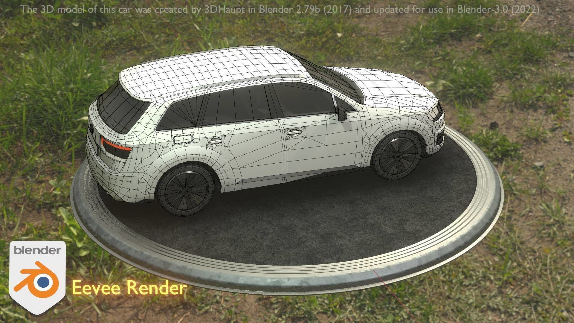 City Car 20 SUV Type-B White Low-poly 3D model_28