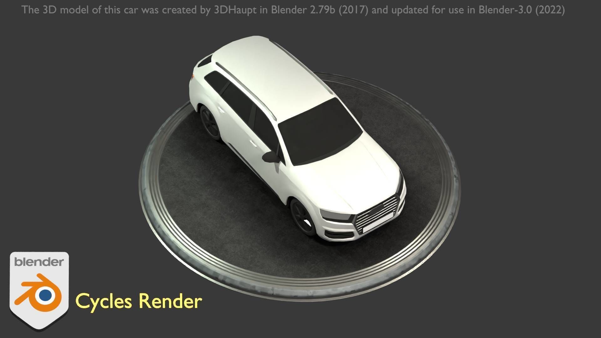 City Car 20 SUV Type-B White Low-poly 3D model_18