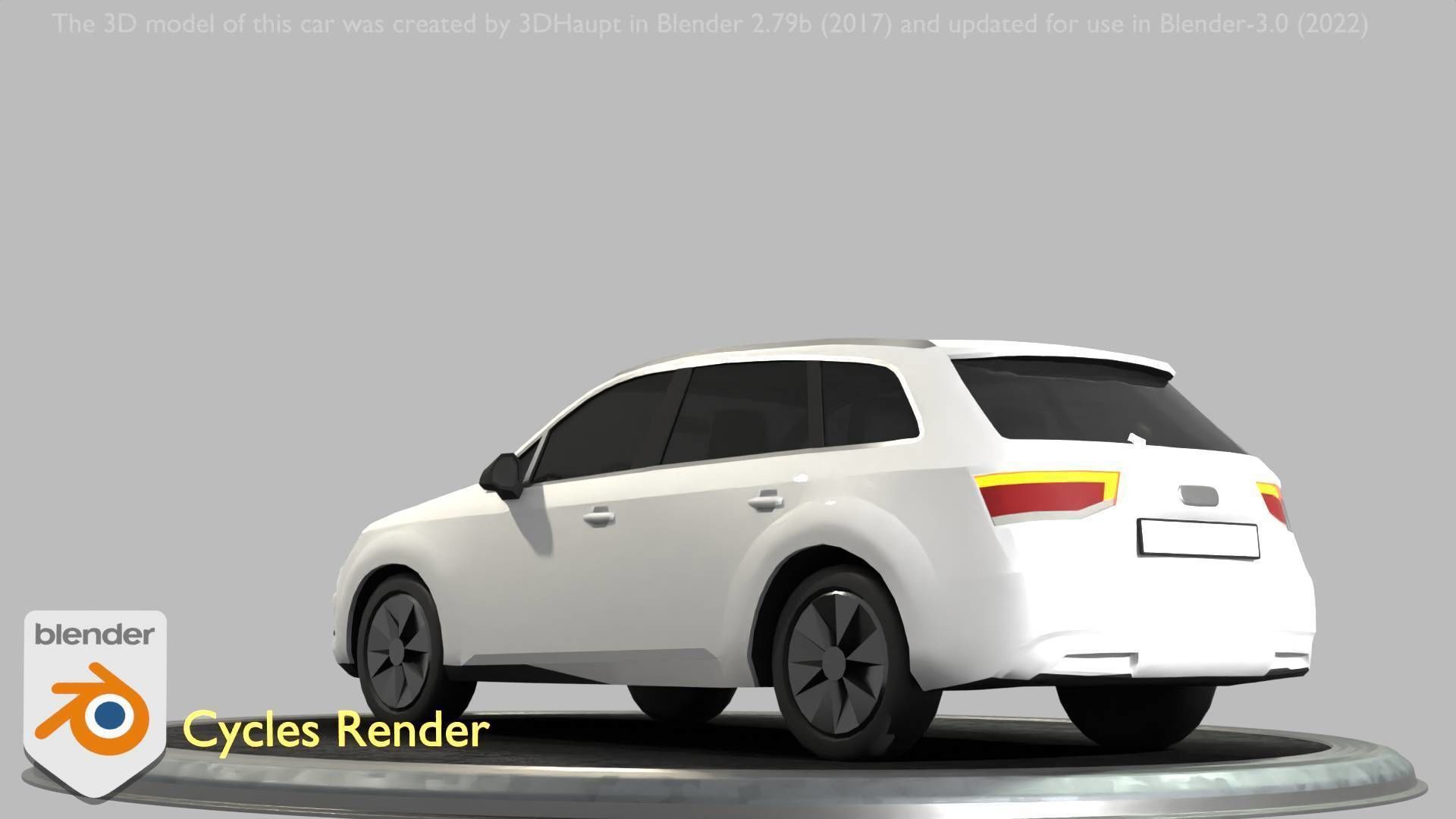 City Car 20 SUV Type-B White Low-poly 3D model_21