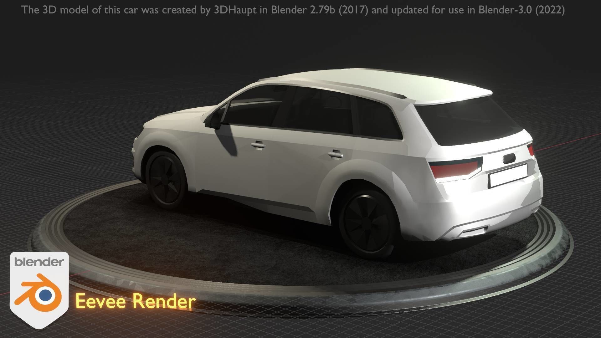City Car 20 SUV Type-B White Low-poly 3D model_77