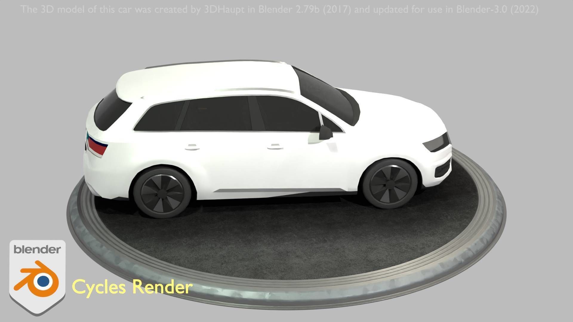 City Car 20 SUV Type-B White Low-poly 3D model_40