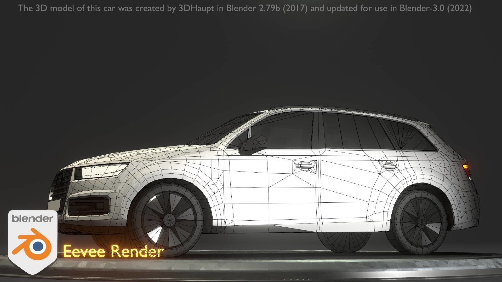 City Car 20 SUV Type-B White Low-poly 3D model_35