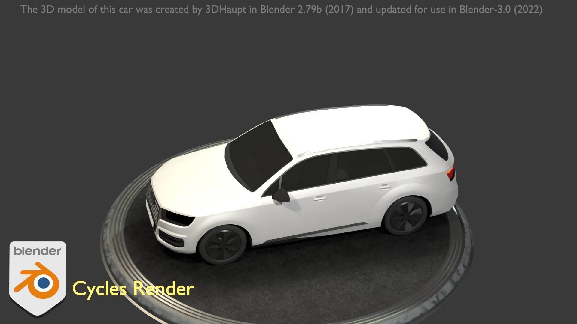 City Car 20 SUV Type-B White Low-poly 3D model_62