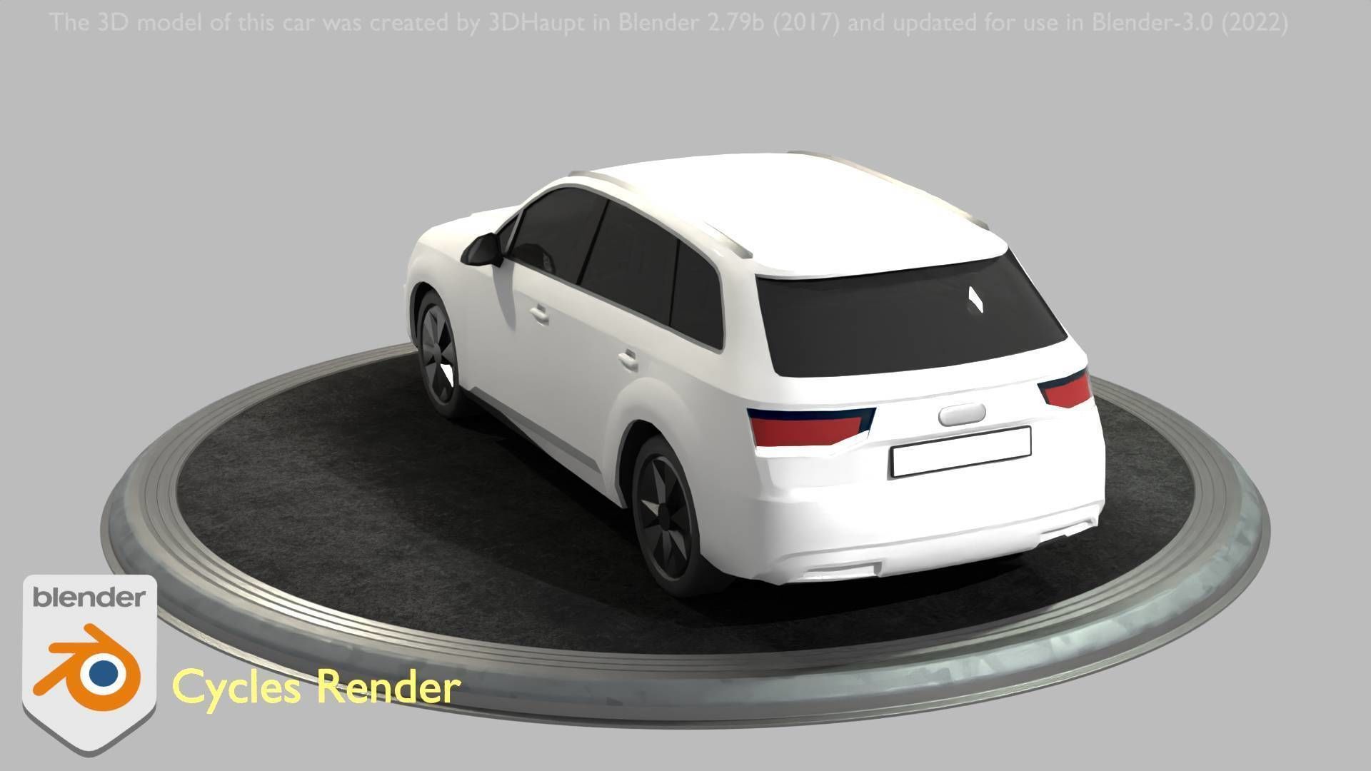 City Car 20 SUV Type-B White Low-poly 3D model_76