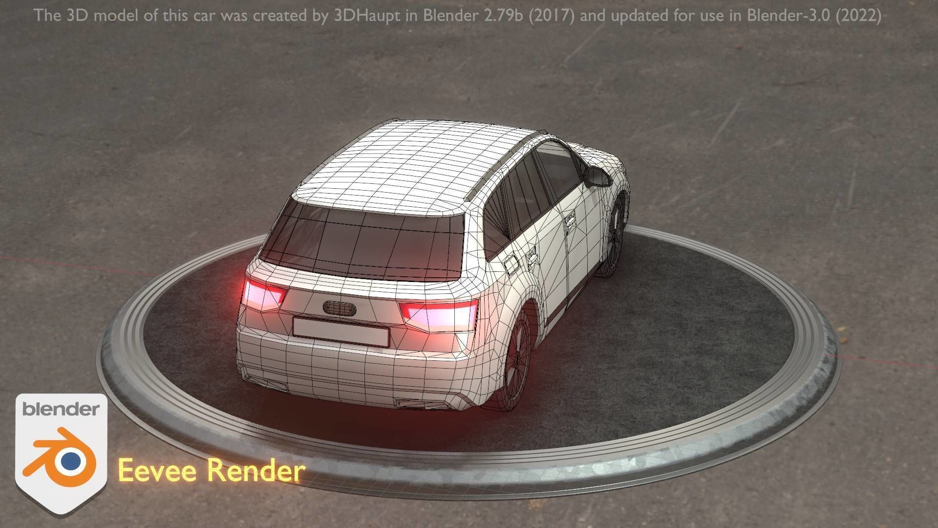 City Car 20 SUV Type-B White Low-poly 3D model_44