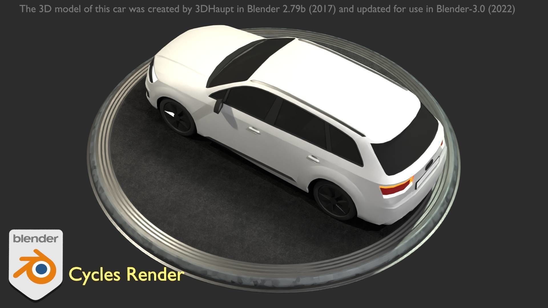 City Car 20 SUV Type-B White Low-poly 3D model_59