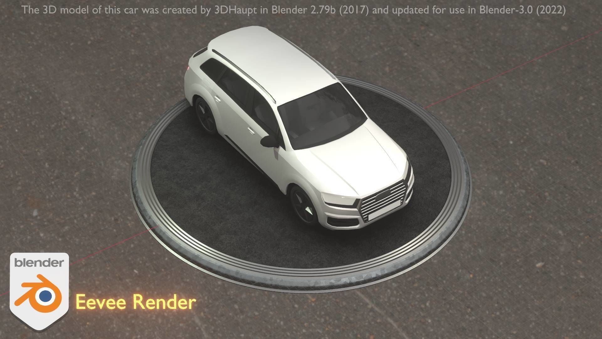 City Car 20 SUV Type-B White Low-poly 3D model_61