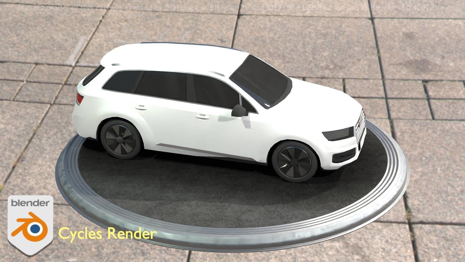 City Car 20 SUV Type-B White Low-poly 3D model_82