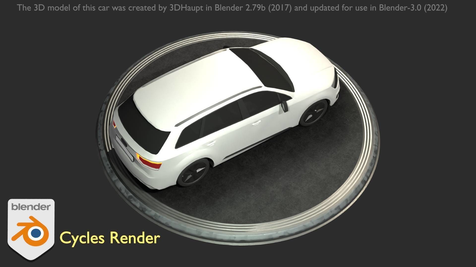 City Car 20 SUV Type-B White Low-poly 3D model_99