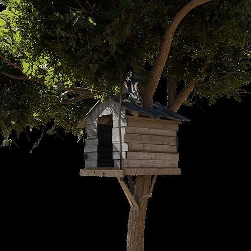 treehouse wooden dog house Texture