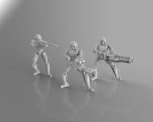 Ancient Sentinel Droid Heavy Weapons Team 3D print model