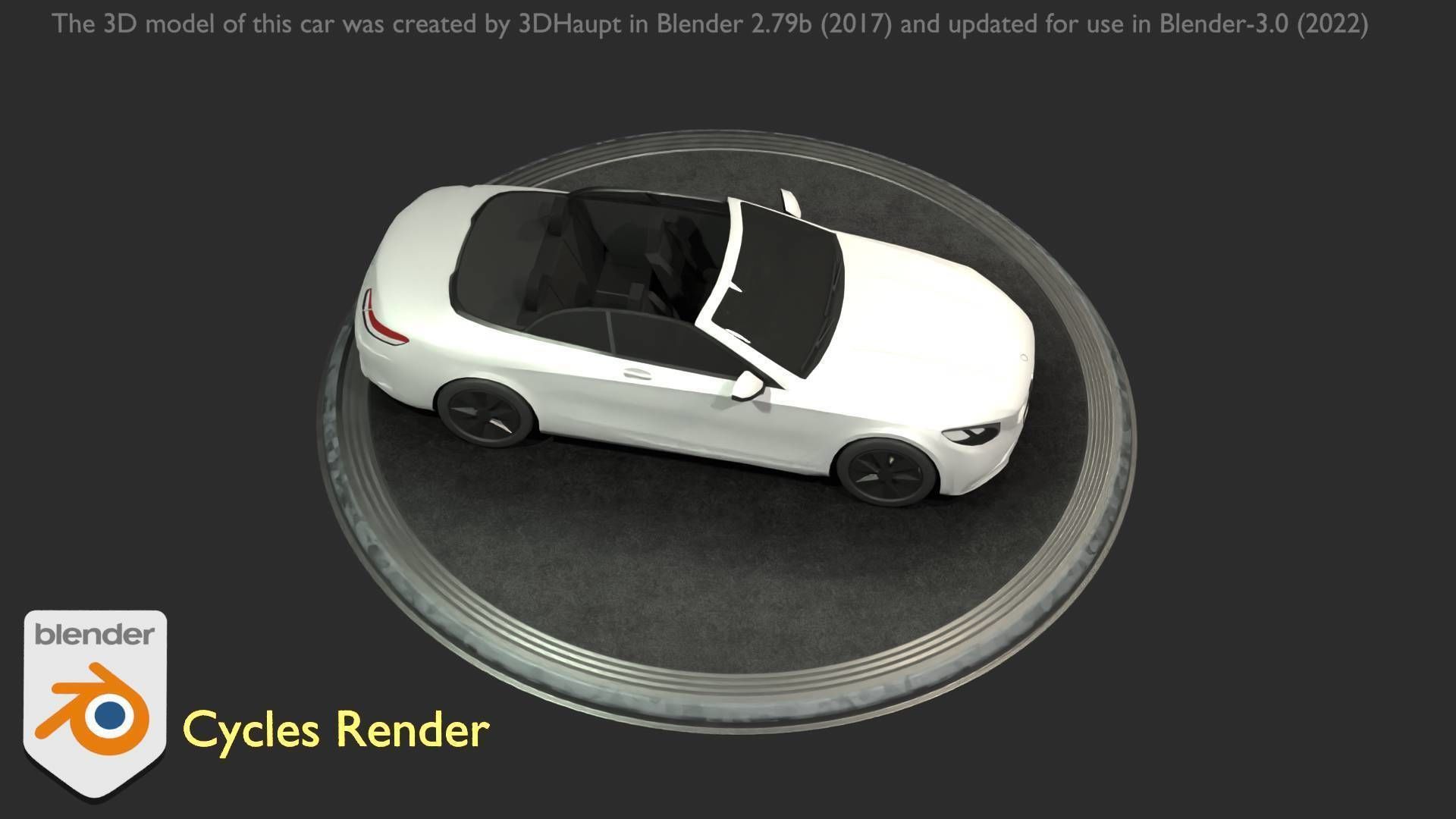 City Car 21 Upper Class Convertible Open Type-A White  Low-poly 3D model_14