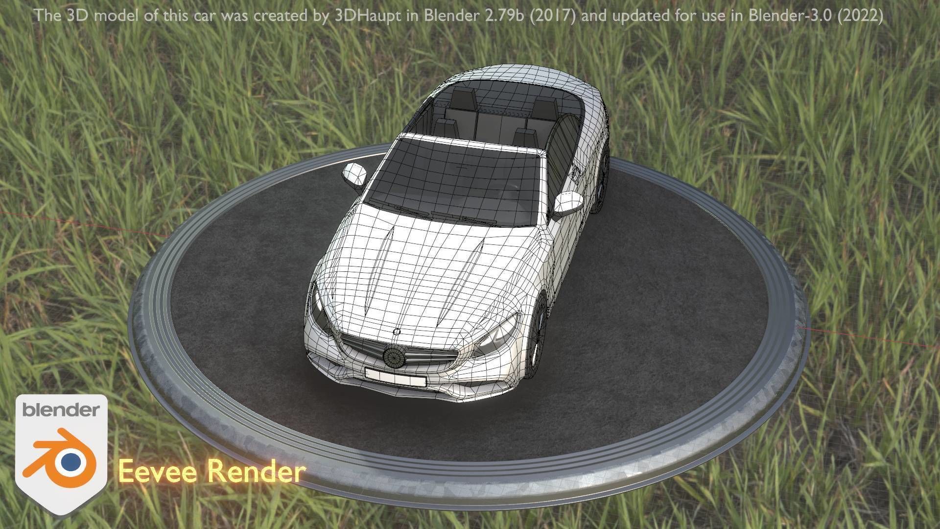 City Car 21 Upper Class Convertible Open Type-A White  Low-poly 3D model_51