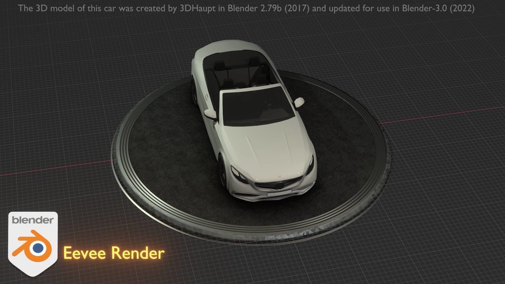 City Car 21 Upper Class Convertible Open Type-A White  Low-poly 3D model_32