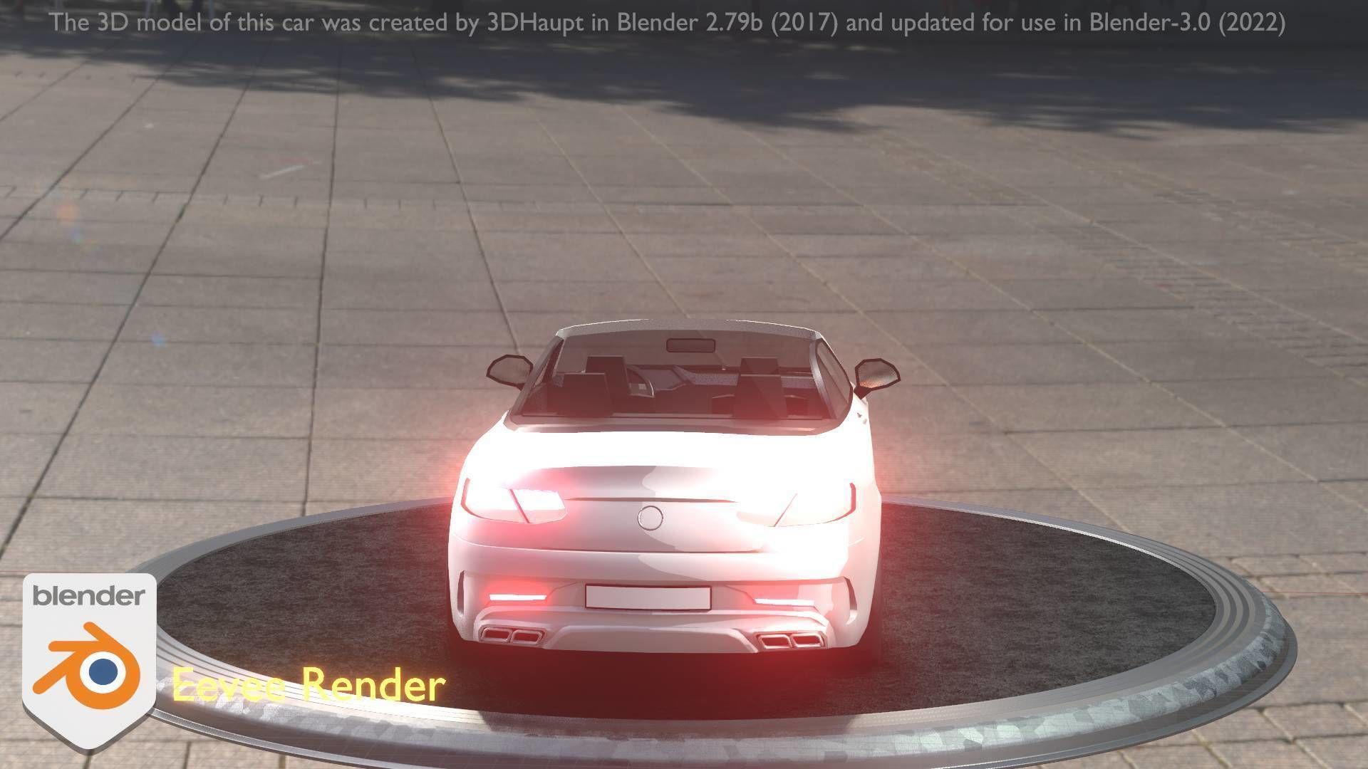 City Car 21 Upper Class Convertible Open Type-A White  Low-poly 3D model_73