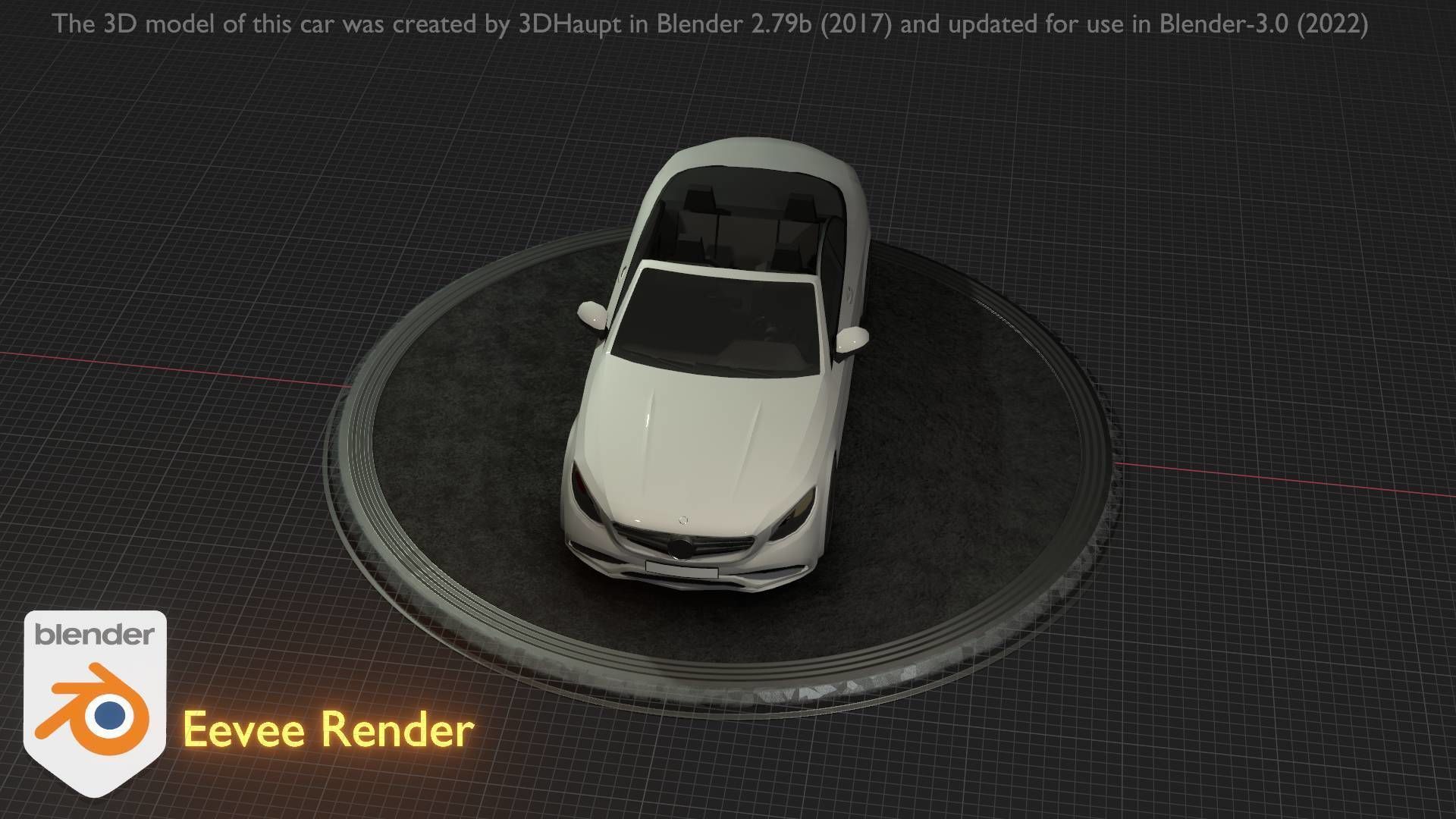 City Car 21 Upper Class Convertible Open Type-A White  Low-poly 3D model_64