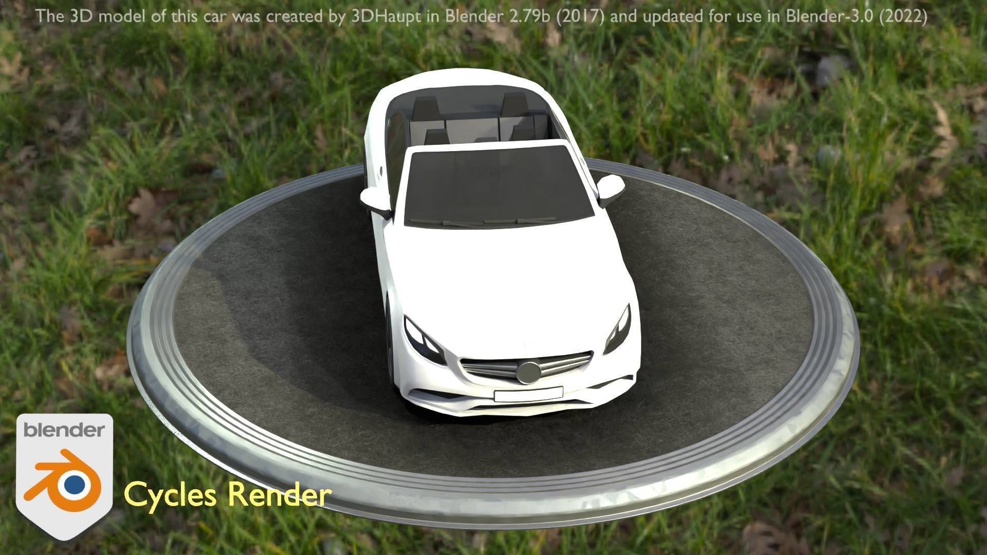 City Car 21 Upper Class Convertible Open Type-A White  Low-poly 3D model_53