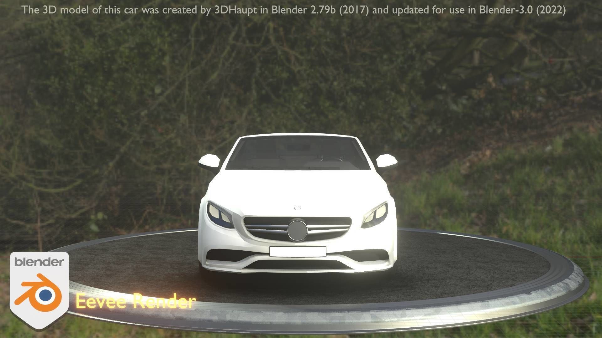 City Car 21 Upper Class Convertible Open Type-A White  Low-poly 3D model_79